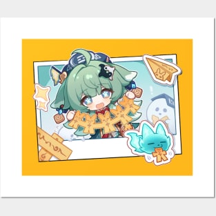 Honkai Star Rail Chibi Huohuo Talismans Posters and Art